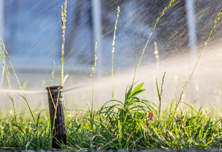 Sprinkler System in Summer